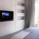 Embedded TV screen in bedroom