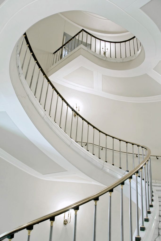 Spiral staircase in period property