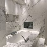 Marble bath with TV screen