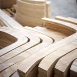 Pieces of curved wood for house construction project