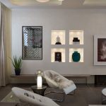 Modern armchairs with alcoves for decoration