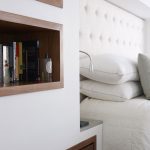 Alcoves for book storage in bedroom