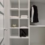 Bespoke white walk-in wardrobe