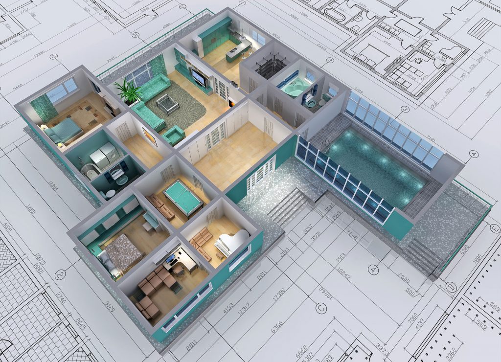 3D floor plan and drawing