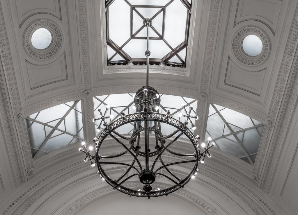 Chandelier in period property, London